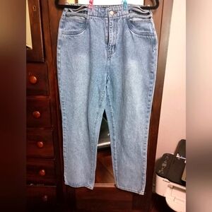 Simple Society Women's Blue Jeans with hip cut outs_9/29